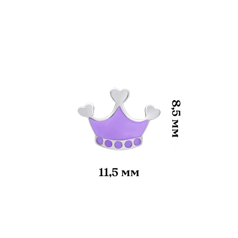 Сережки Корона фіолетова фото