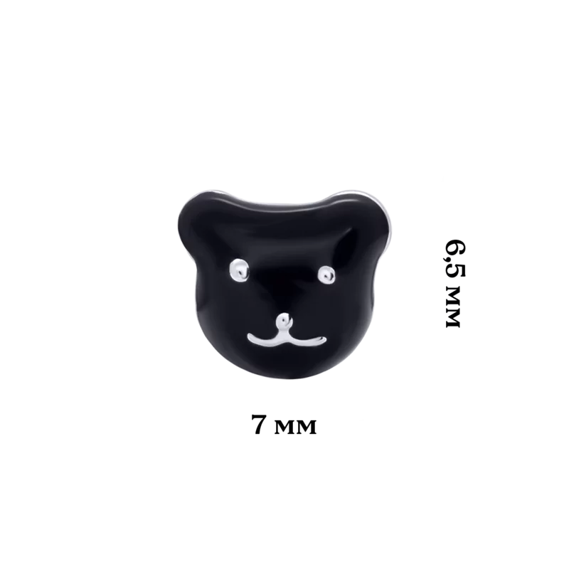 Сережки Котик чорний фото