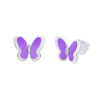 Сережки Метелики фіолетові фото №1