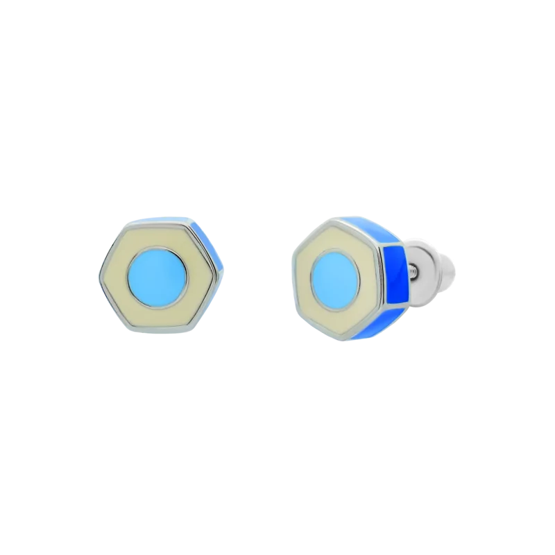 Сережки Олівець блакитний фото