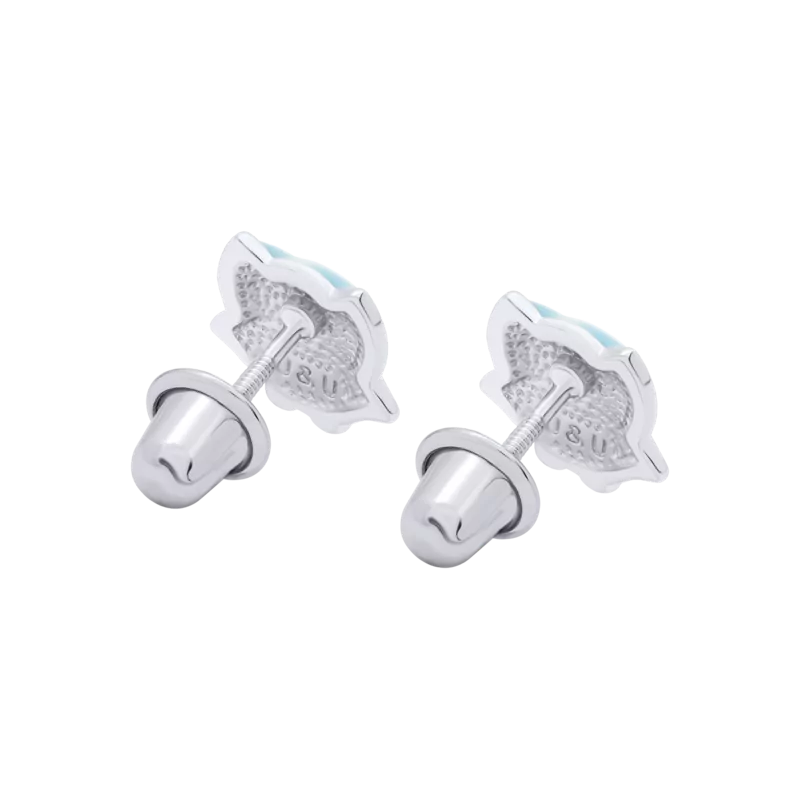 Сережки Сова блакитна фото