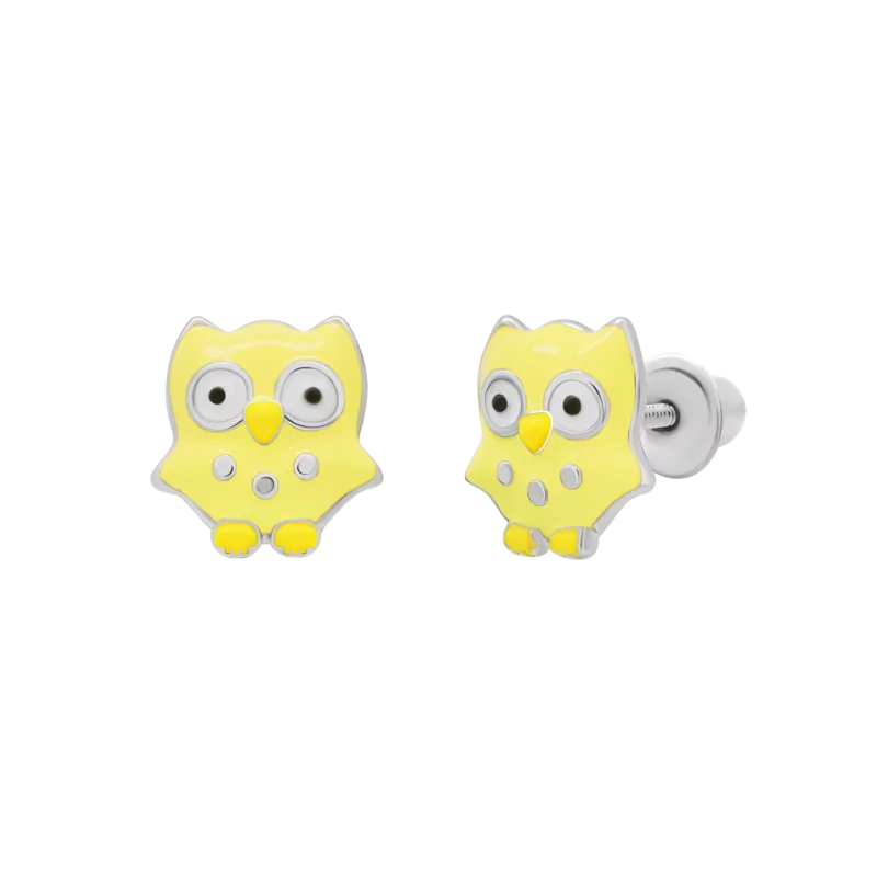 Earrings Yellow Owl photo
