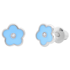 Сережки Квіточка блакитна фото №1