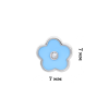 Сережки Квіточка блакитна фото №3