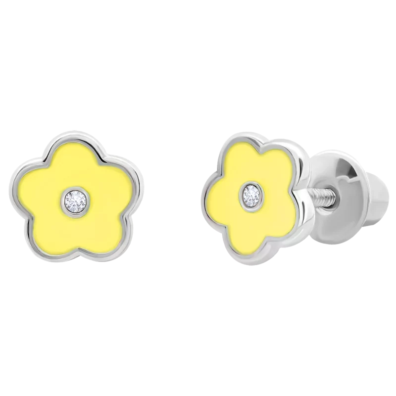Earrings Yellow Flower photo