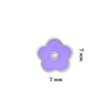 Сережки Квіточка фіолетова фото №3