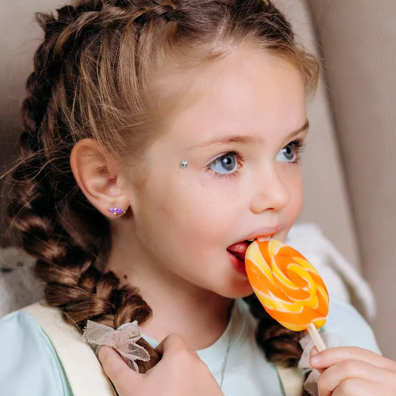 Сережки Мишеня з сиром фіолетове фото