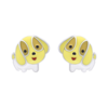 Сережки-пусети Щенятко жовте фото №5