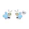 Сережки Весела бджілка блакитна фото №1