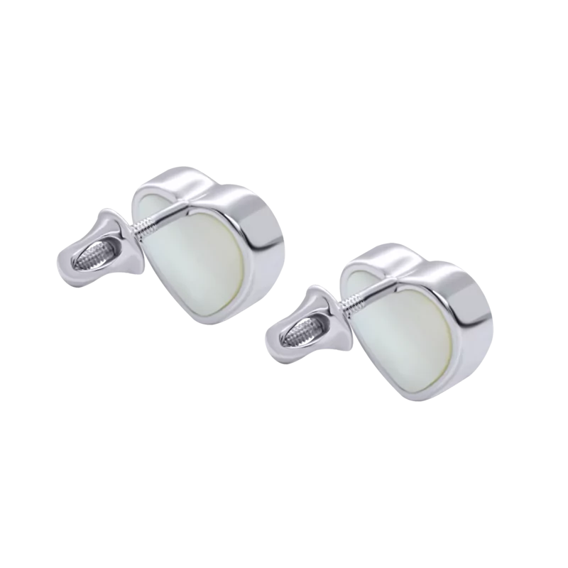 Сережки Серце велике з кольоровими рухливими Swarovski Zirconia фото