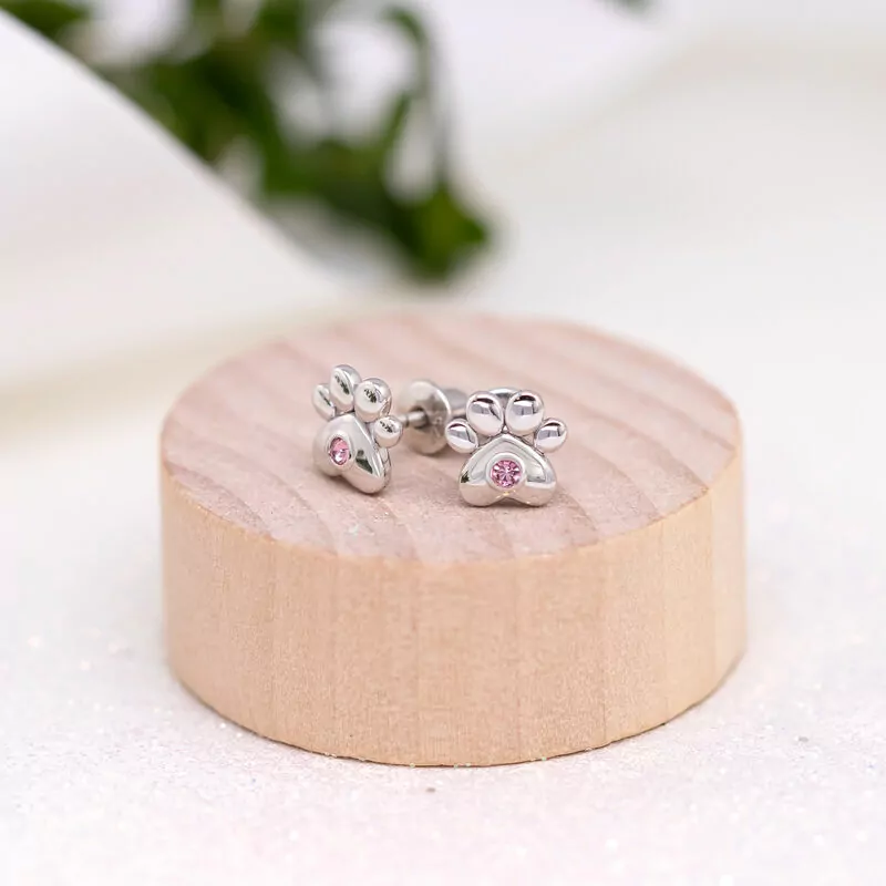 Earrings Paw with a Stone photo