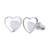 Сережки Серце в серці біле фото №1