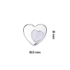 Сережки Серце в серці біле фото №2