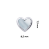 Сережки Серце з перламутром біле фото №3