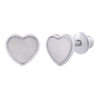 Сережки Серце з перламутром фото №1