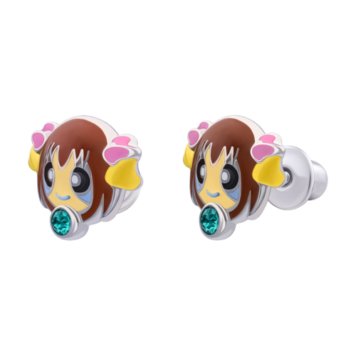 Сережки Леди Телец с эмалью и фианитами фото