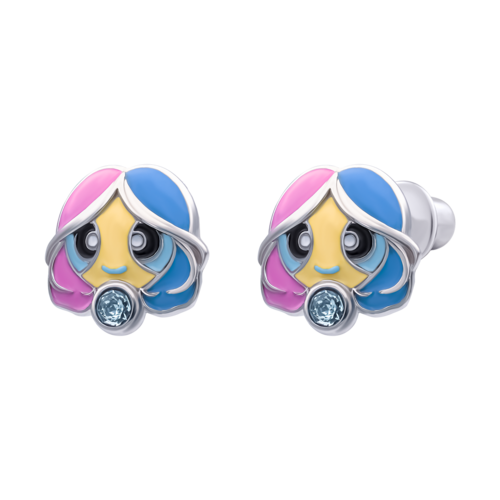 Сережки Леди Близнецы с эмалью и фианитами фото