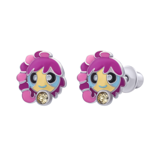 Сережки Леди Скорпион с эмалью и фианитами фото