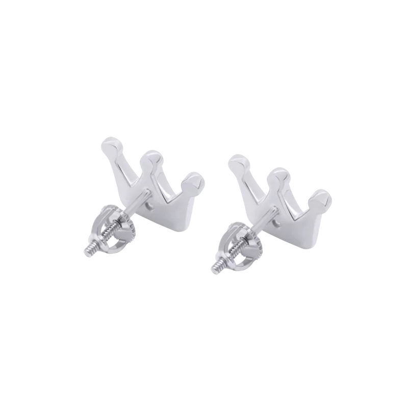 Сережки Корона велика з фіанітами фото