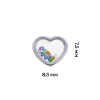 Сережки Серце прозоре мале з кольоровими рухливими Swarovski Zirconia фото №2