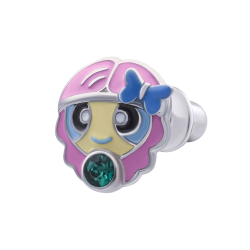 Моносережка Дева с талисманом бирюзовым фианитом фото