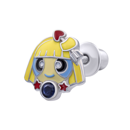 Моносережка Стрелец с талисманом синим фианитом фото