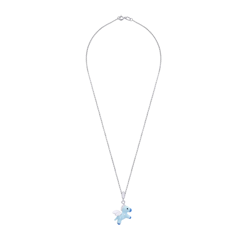 Кулон Пегас блакитний фото