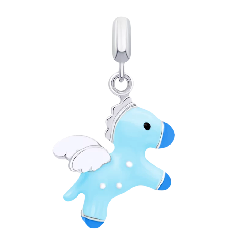 Кулон Пегас блакитний фото