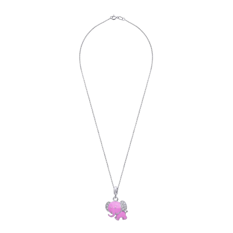 Кулон Слон рожевий фото