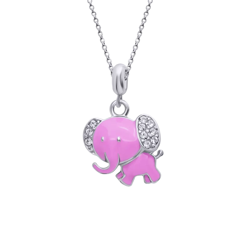 Кулон Слон рожевий фото