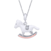 Кулон Конячка-гойдалка рожева фото №1