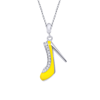 Кулон Туфелька желтая фото