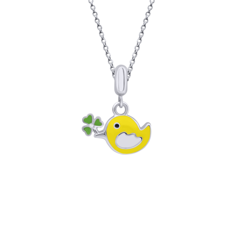 Кулон Пташка жовта фото