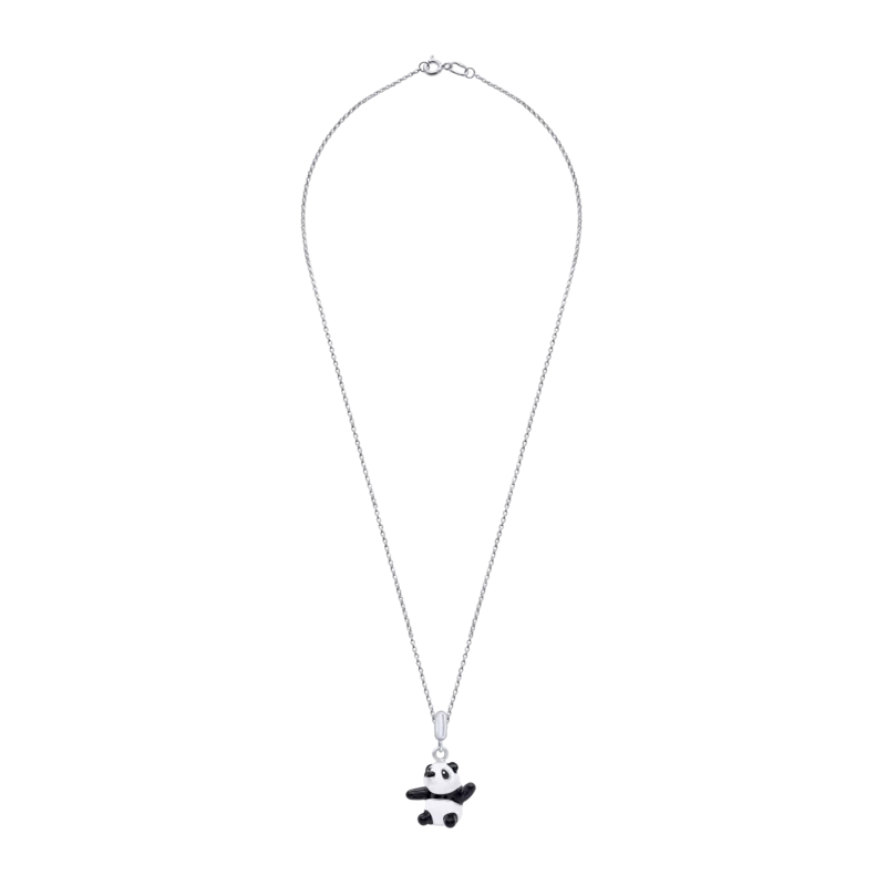 Кольє Панда біло-чорна фото