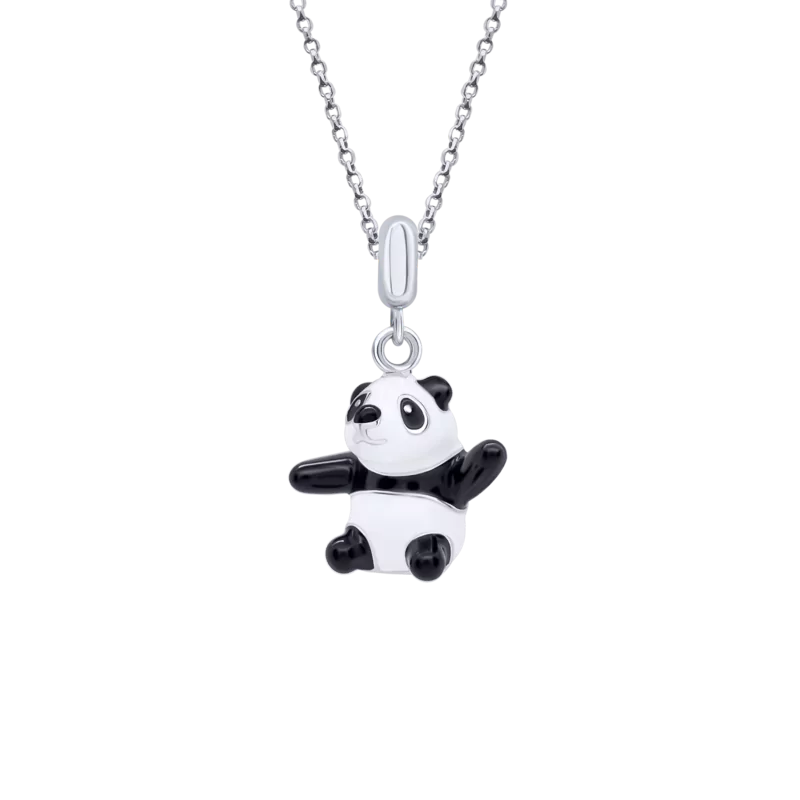 Кольє Панда біло-чорна фото