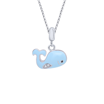 Кулон Кит голубой фото