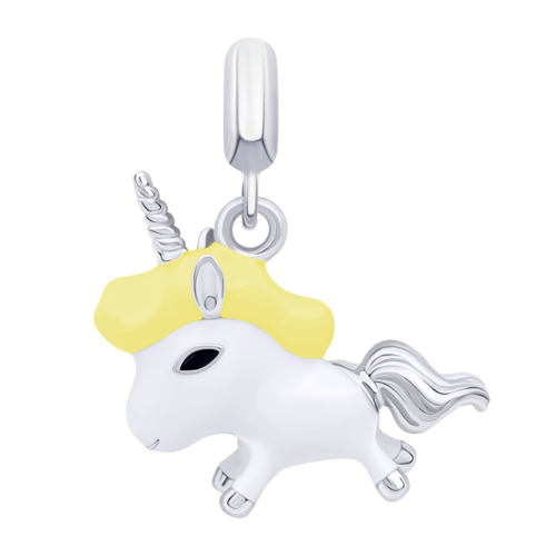 Кулон Единорог желтый фото