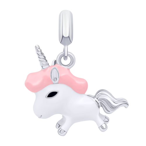 Кулон Единорог розовый фото