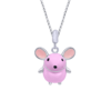 Кулон Мишка рожева фото №1