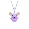 Кулон Мышка фиолетовая фото №1