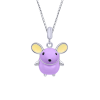 Кольє Мишка фіолетова фото №1