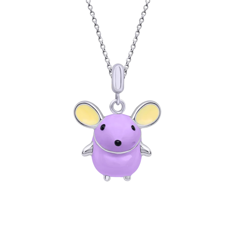 Кольє Мишка фіолетова фото