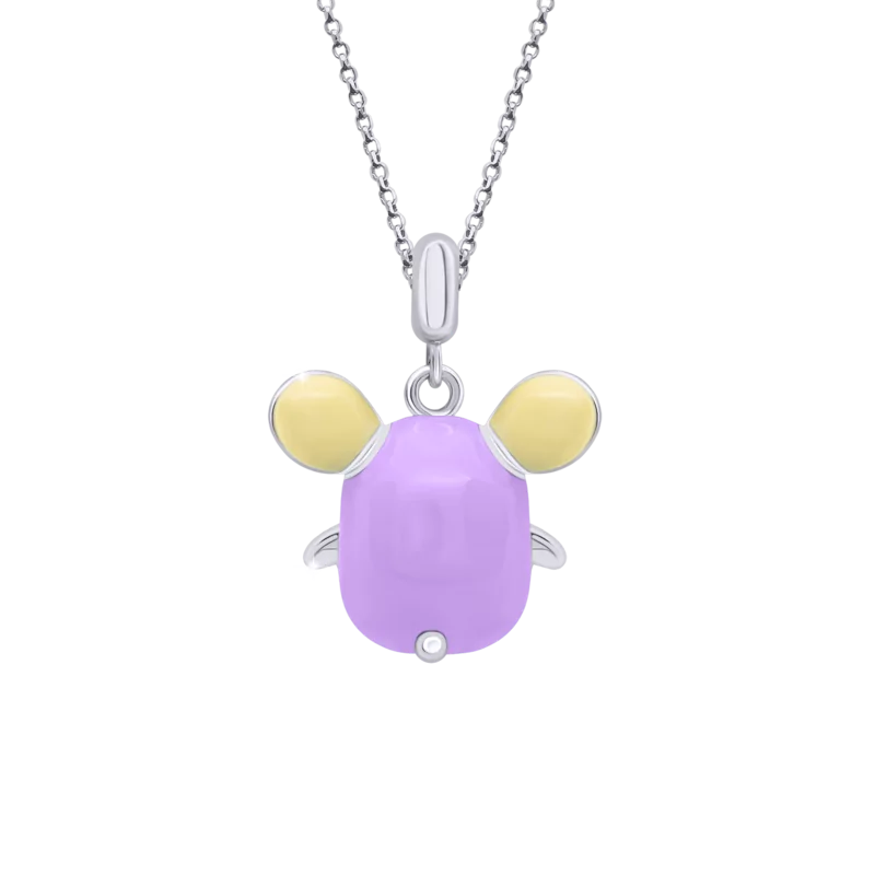 Кольє Мишка фіолетова фото