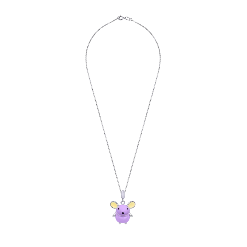 Кольє Мишка фіолетова фото