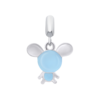Кулон Мышонок с голубой эмалью фото №4