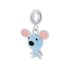 Кулон Мышонок с голубой эмалью фото №5