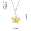 Pendant Yellow Butterfly with Eyes photo №3