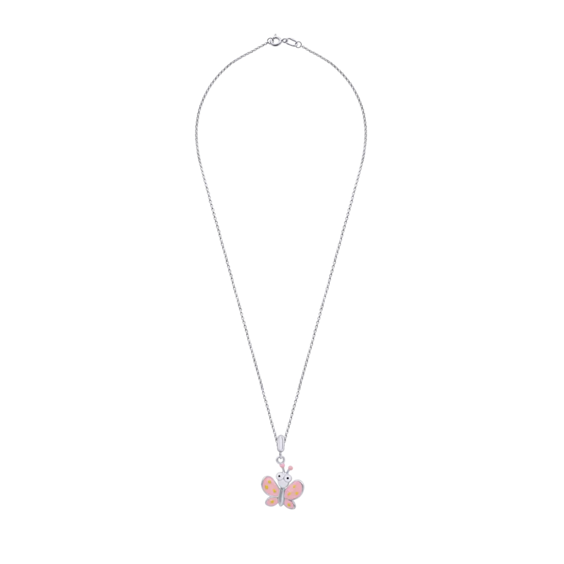 Necklace Pink Butterfly with Eyes photo