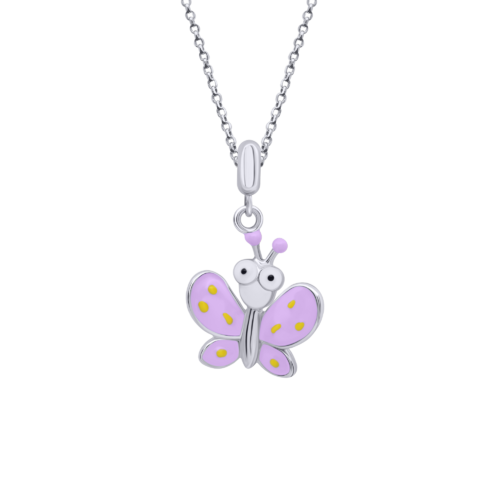 Кулон Бабочка с глазами фиолетовая фото