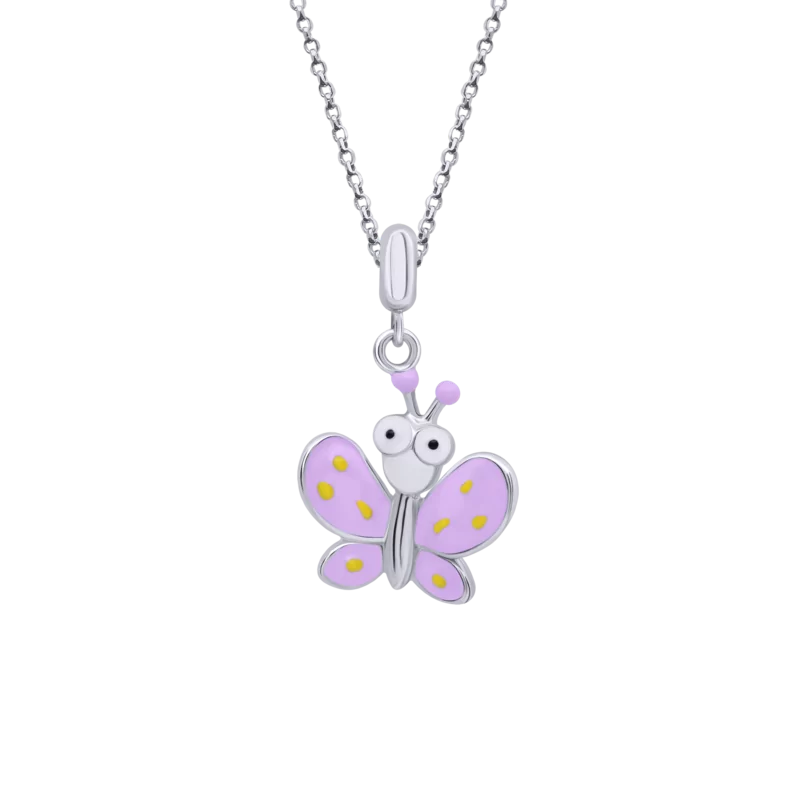 Кулон Метелик з очима фіолетовий фото